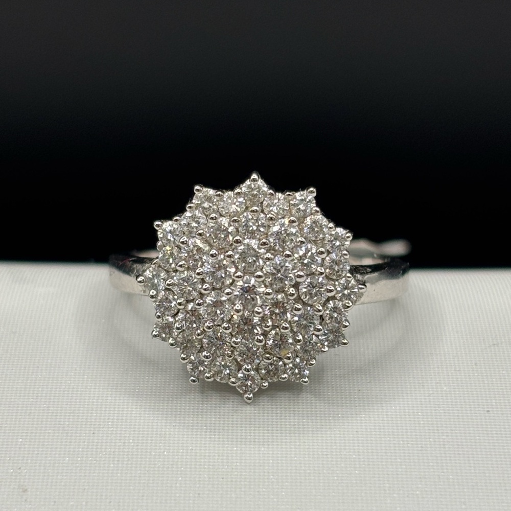 14k Solid Gold Diamond Ring Elegant Fine Jewelry … - image 1